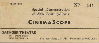 Saenger Theatres - CinemaScope Demonstration