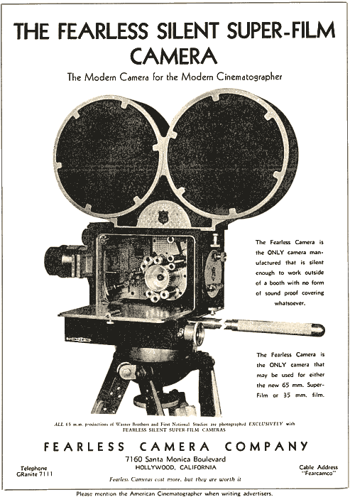 Fearless 65mm Superfilm Camera Ad - (1930)